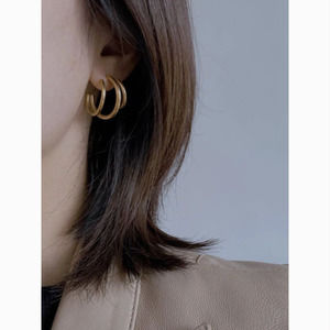 18K Gold | Hollow Crescent Moon Hoops | New Earrings